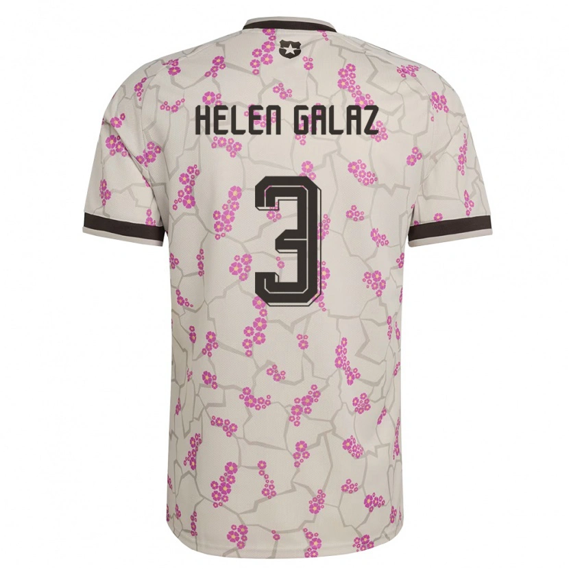 Danxen Niño Camiseta Chile Su Helen Galaz #3 Blanco Púrpura 2ª Equipación 26-28 La Camisa