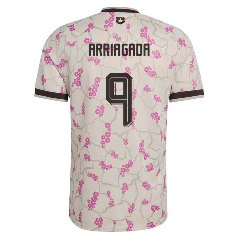 Danxen Niño Camiseta Chile Luciano Arriagada #9 Blanco Púrpura 2ª Equipación 26-28 La Camisa