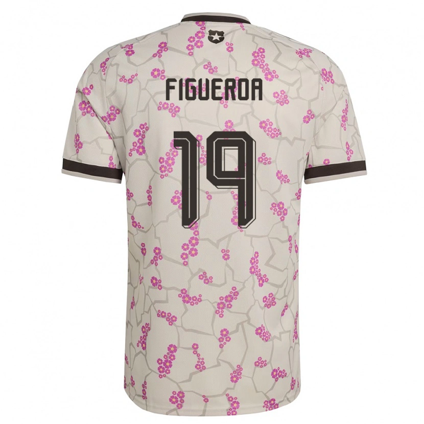 Danxen Niño Camiseta Chile Catalina Figueroa #19 Blanco Púrpura 2ª Equipación 26-28 La Camisa
