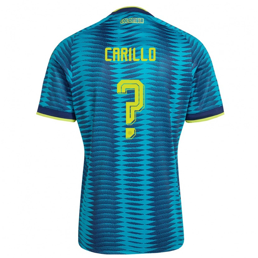 Danxen Niño Camiseta Colombia Eider Carillo #0 Azul Amarillo Marino 2ª Equipación 26-28 La Camisa