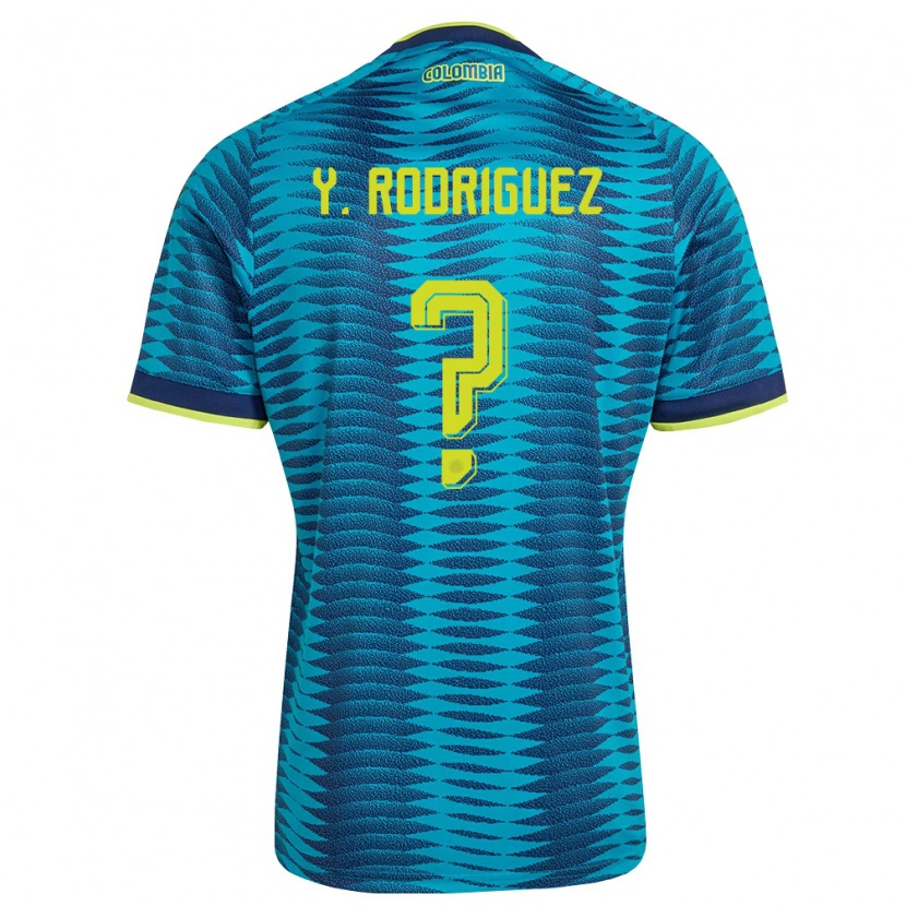 Danxen Niño Camiseta Colombia Yefrei Rodríguez #0 Azul Amarillo Marino 2ª Equipación 26-28 La Camisa