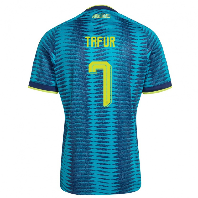 Danxen Niño Camiseta Colombia Luis Tafur #7 Azul Amarillo Marino 2ª Equipación 26-28 La Camisa