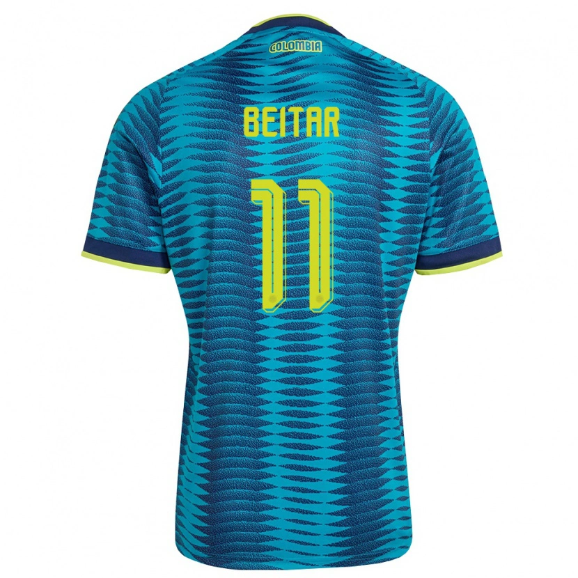 Danxen Niño Camiseta Colombia Didier Beitar #11 Azul Amarillo Marino 2ª Equipación 26-28 La Camisa