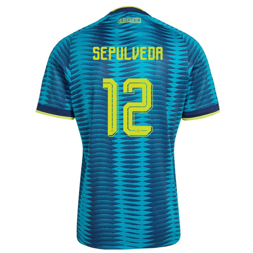 Danxen Niño Camiseta Colombia Sandra Sepúlveda #12 Azul Amarillo Marino 2ª Equipación 26-28 La Camisa