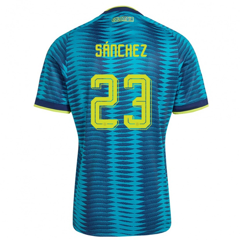 Danxen Niño Camiseta Colombia Davinson Sánchez #23 Azul Amarillo Marino 2ª Equipación 26-28 La Camisa