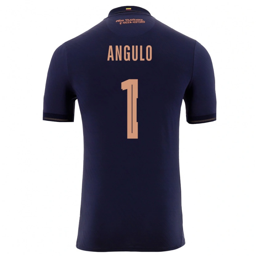 Danxen Niño Camiseta Ecuador Gaikler Angulo #1 Marino Oro 2ª Equipación 26-28 La Camisa