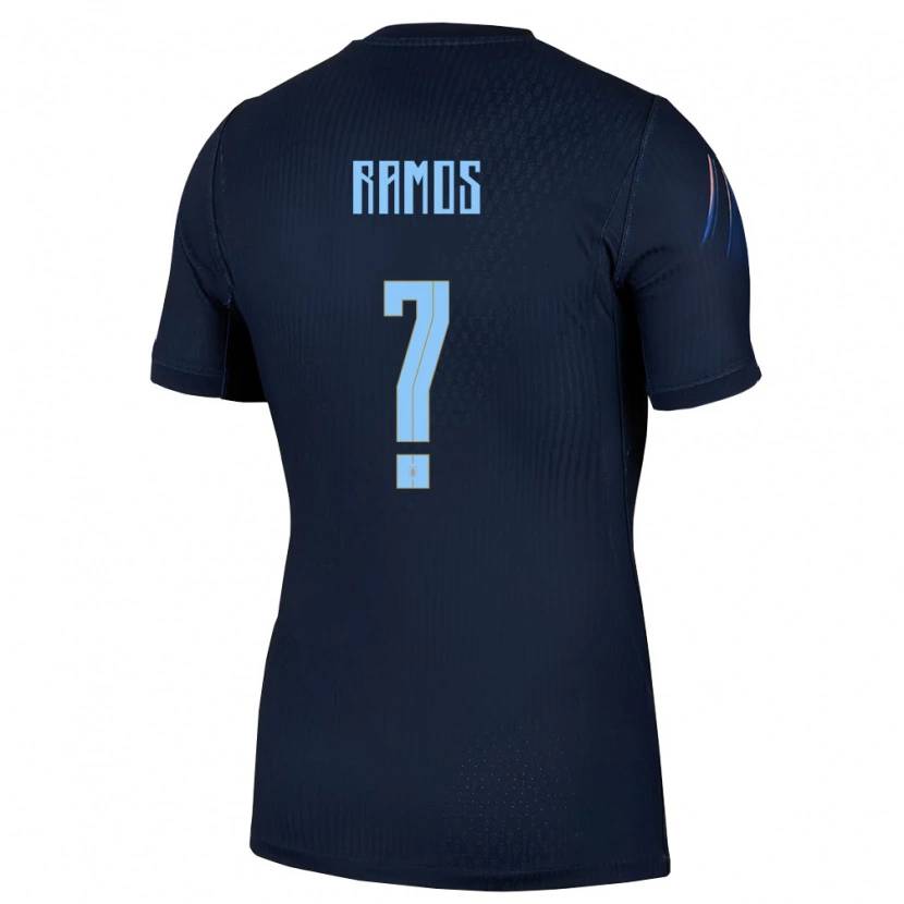 Danxen Niño Camiseta Uruguay Franco Ramos #0 Negro Azul 2ª Equipación 26-28 La Camisa
