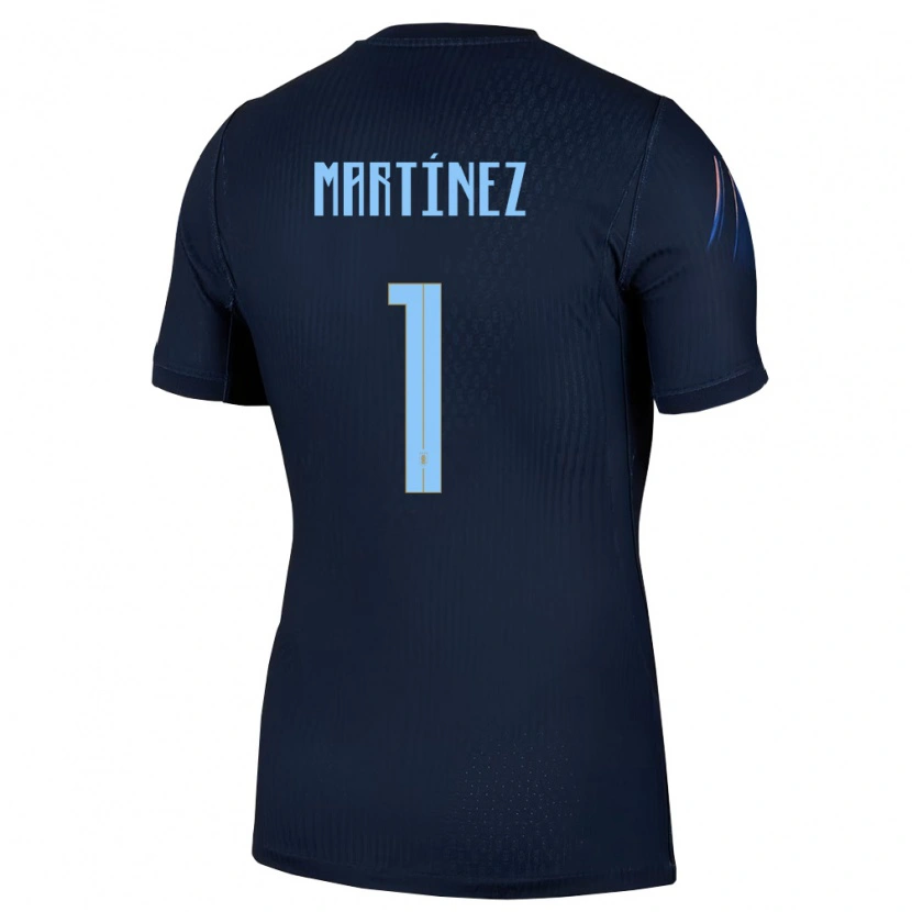 Danxen Niño Camiseta Uruguay Kevin Martínez #1 Negro Azul 2ª Equipación 26-28 La Camisa