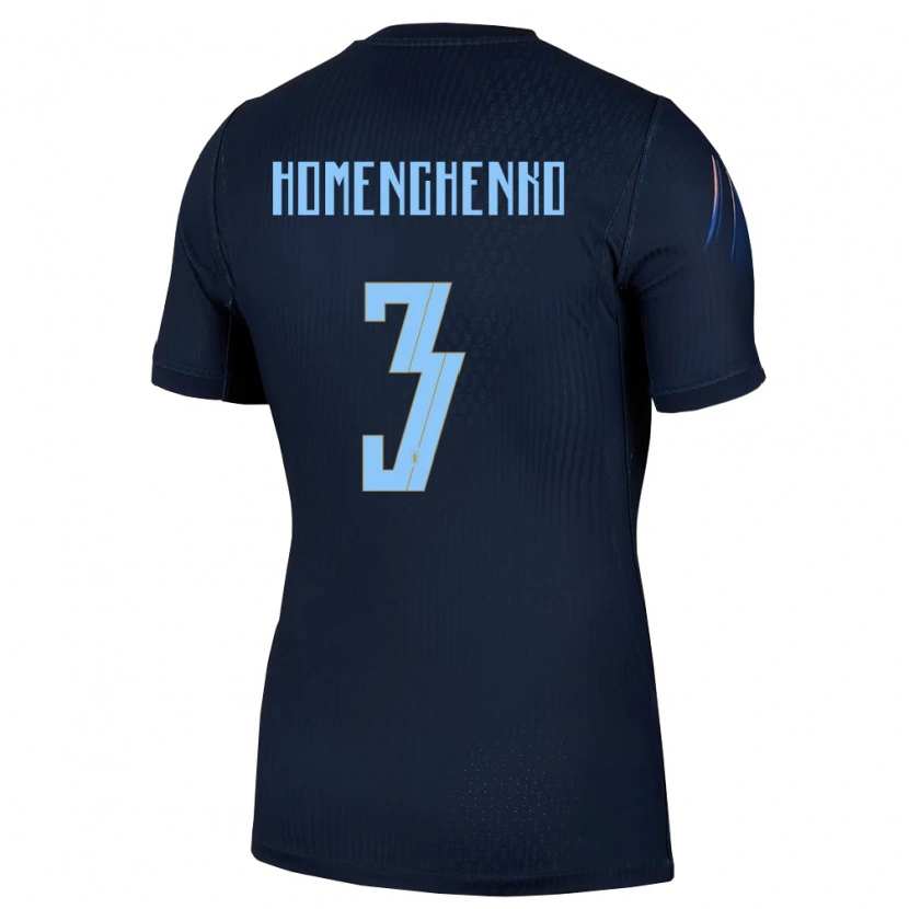 Danxen Niño Camiseta Uruguay Santiago Homenchenko #3 Negro Azul 2ª Equipación 26-28 La Camisa