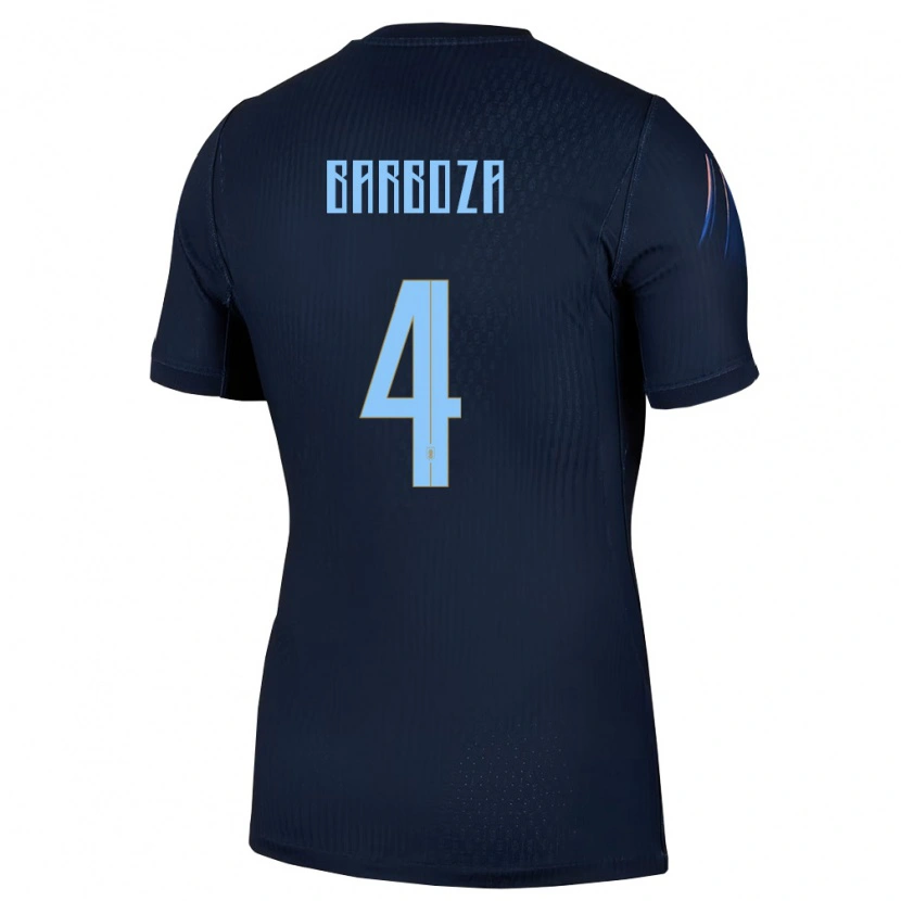 Danxen Niño Camiseta Uruguay Brian Barboza #4 Negro Azul 2ª Equipación 26-28 La Camisa
