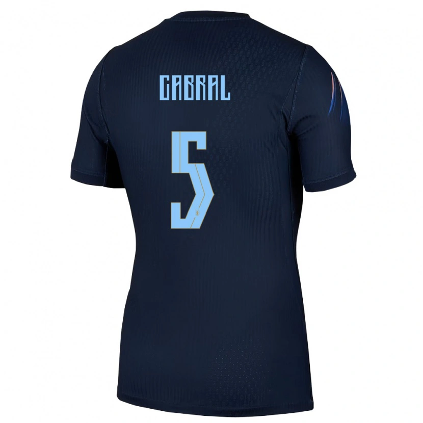 Danxen Niño Camiseta Uruguay Maximo Cabral #5 Negro Azul 2ª Equipación 26-28 La Camisa