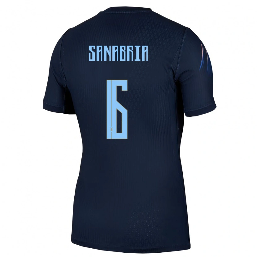Danxen Niño Camiseta Uruguay Juan Manuel Sanabria #6 Negro Azul 2ª Equipación 26-28 La Camisa