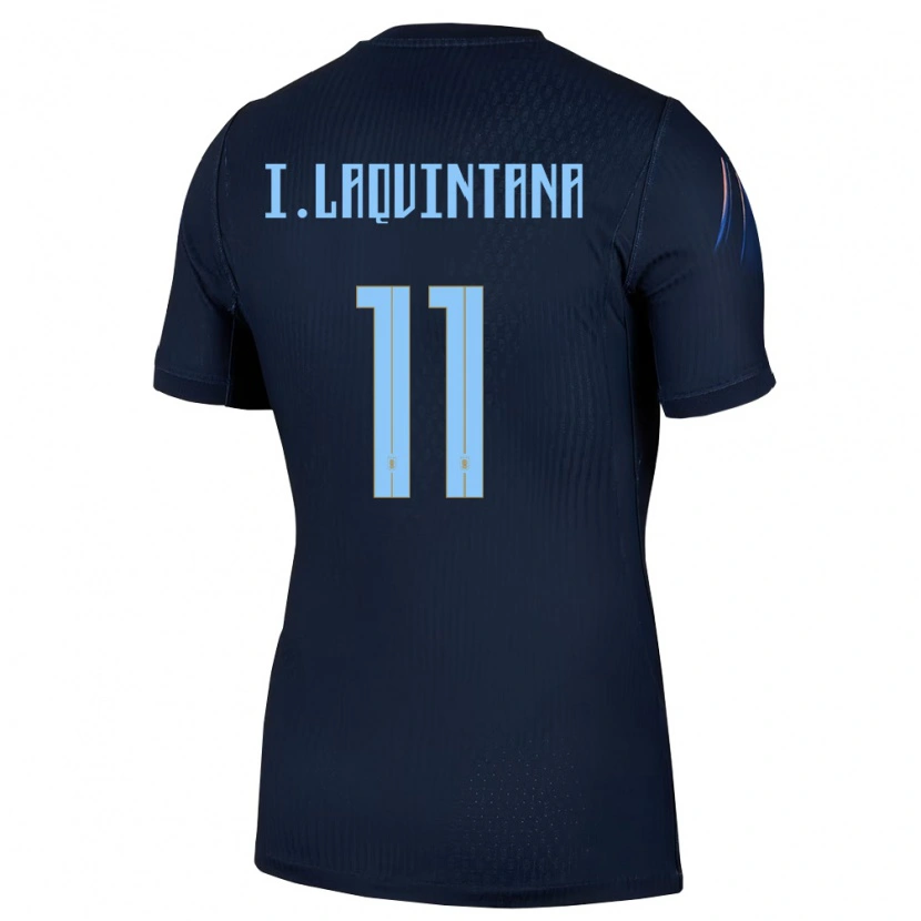 Danxen Niño Camiseta Uruguay Ignacio Laquintana #11 Negro Azul 2ª Equipación 26-28 La Camisa