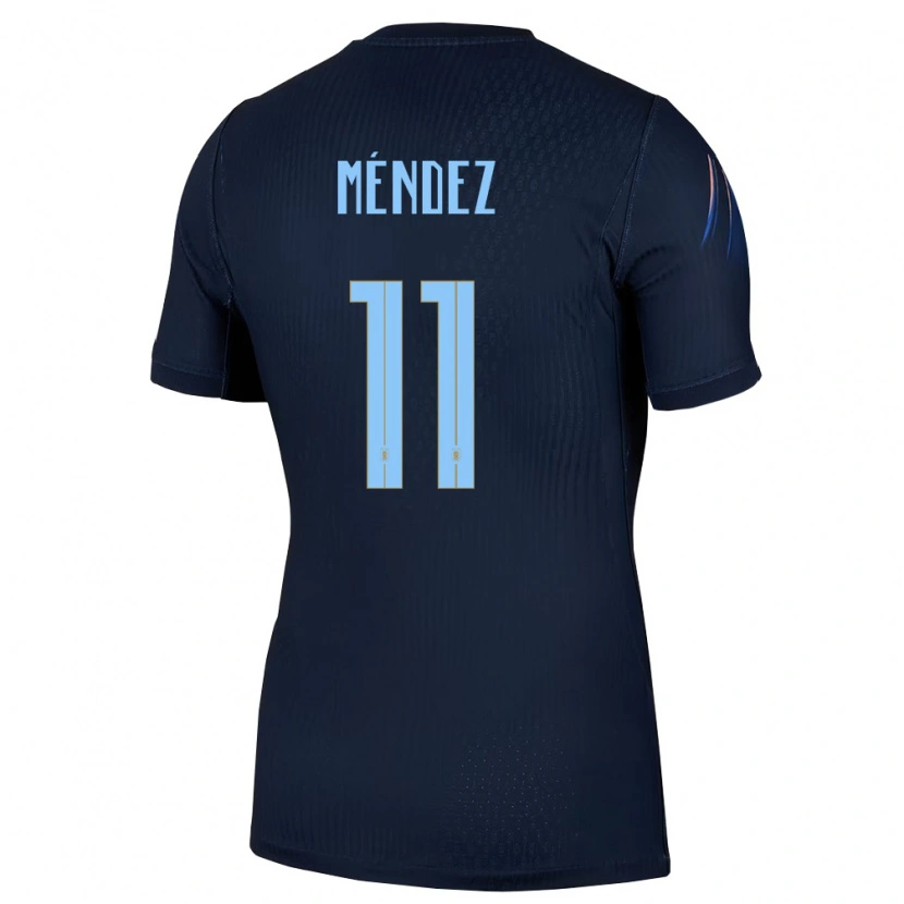 Danxen Niño Camiseta Uruguay Axel Méndez #11 Negro Azul 2ª Equipación 26-28 La Camisa