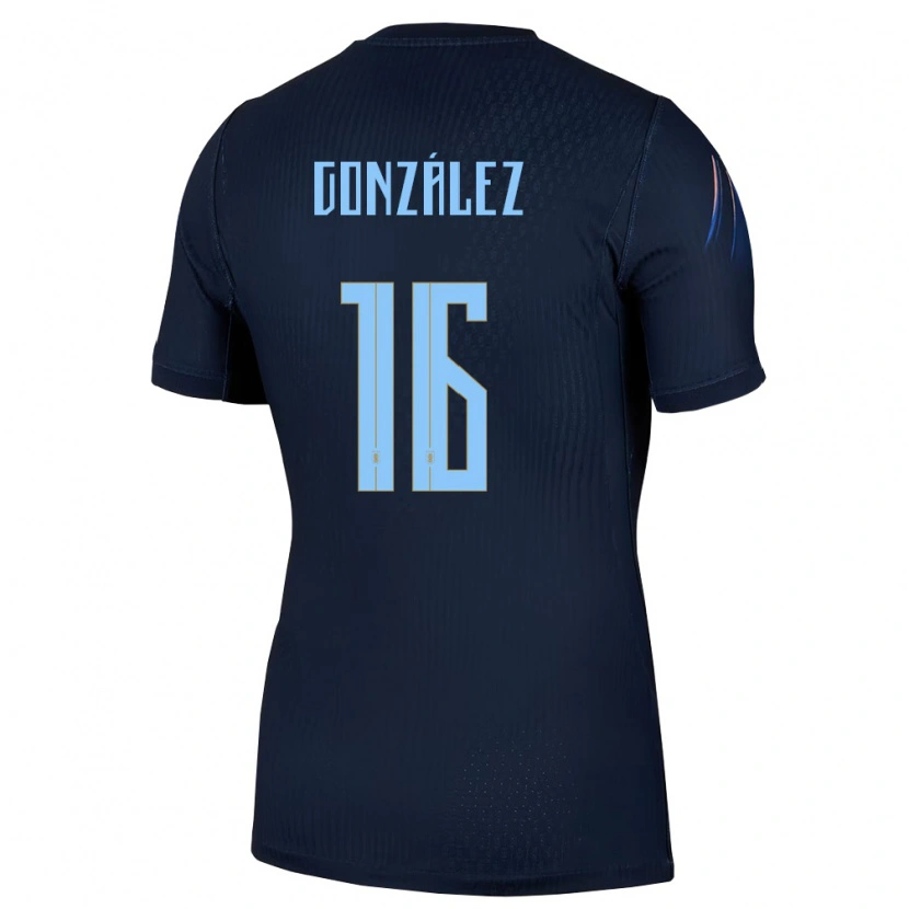 Danxen Niño Camiseta Uruguay Lorena Gonzalez #16 Negro Azul 2ª Equipación 26-28 La Camisa