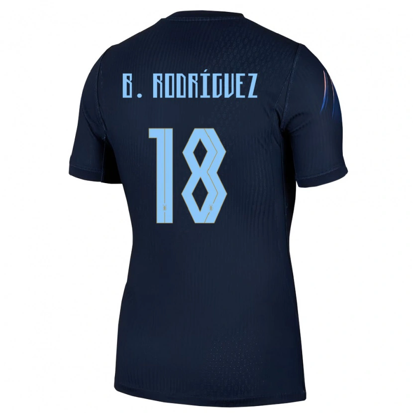 Danxen Niño Camiseta Uruguay Brian Rodríguez #18 Negro Azul 2ª Equipación 26-28 La Camisa