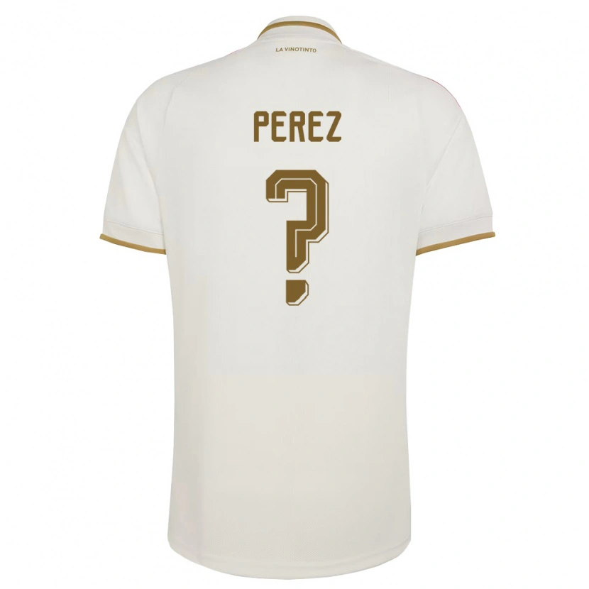 Danxen Niño Camiseta Venezuela Yonaiber Perez #0 Marfil Amarillo 2ª Equipación 26-28 La Camisa