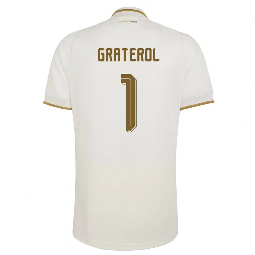 Danxen Niño Camiseta Venezuela Joel Graterol #1 Marfil Amarillo 2ª Equipación 26-28 La Camisa