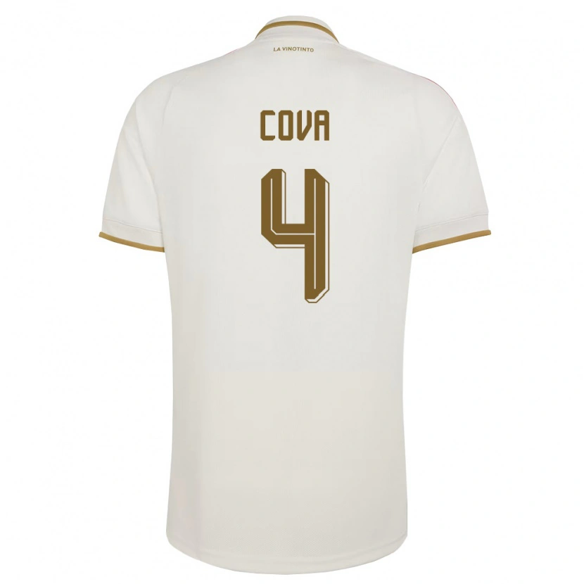 Danxen Niño Camiseta Venezuela Adrián Cova #4 Marfil Amarillo 2ª Equipación 26-28 La Camisa
