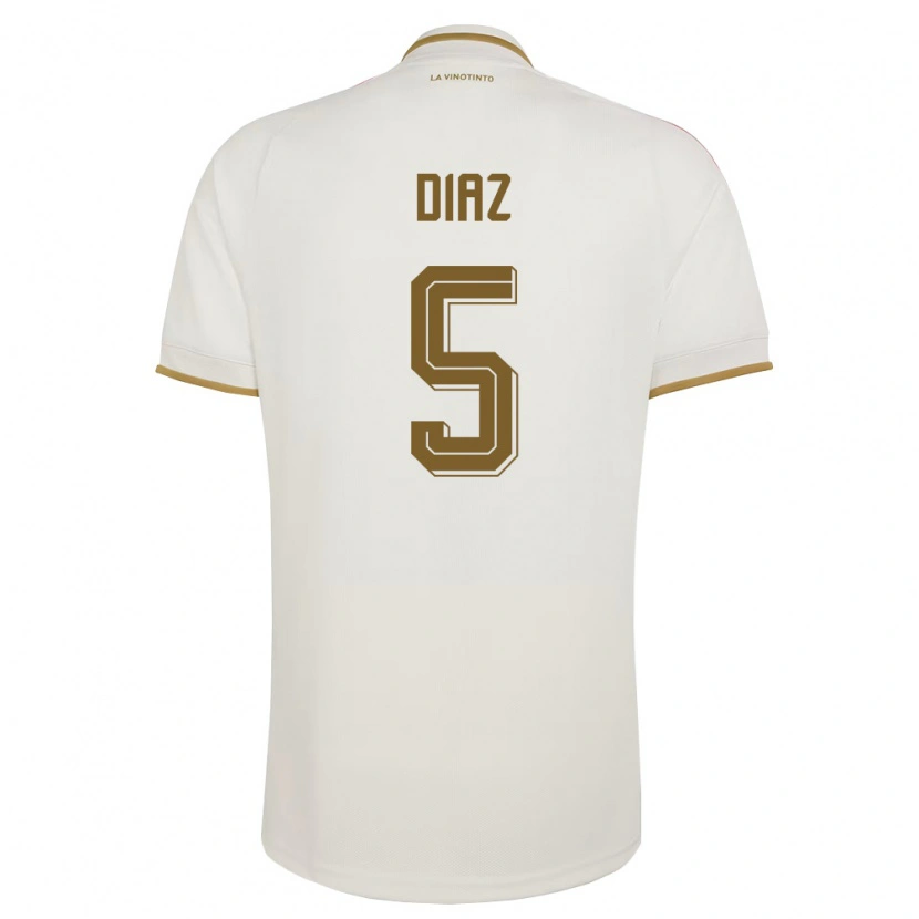 Danxen Niño Camiseta Venezuela Anthwan Diaz #5 Marfil Amarillo 2ª Equipación 26-28 La Camisa