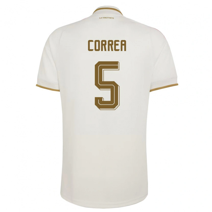 Danxen Niño Camiseta Venezuela José Correa #5 Marfil Amarillo 2ª Equipación 26-28 La Camisa