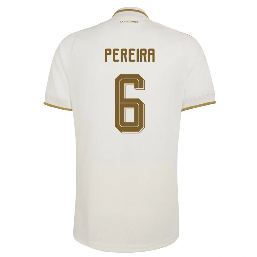 Danxen Niño Camiseta Venezuela Daniel Pereira #6 Marfil Amarillo 2ª Equipación 26-28 La Camisa