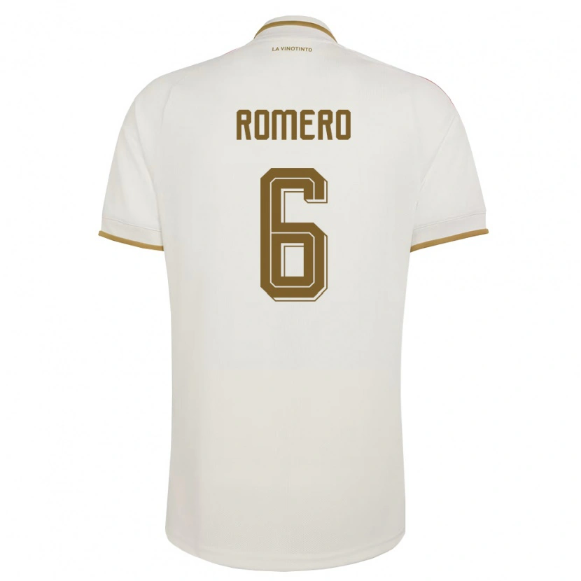 Danxen Niño Camiseta Venezuela Michelle Romero #6 Marfil Amarillo 2ª Equipación 26-28 La Camisa