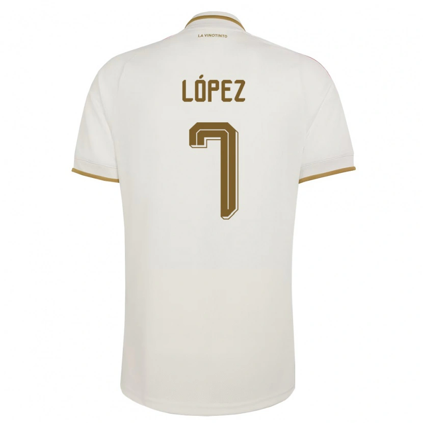 Danxen Niño Camiseta Venezuela José López #7 Marfil Amarillo 2ª Equipación 26-28 La Camisa