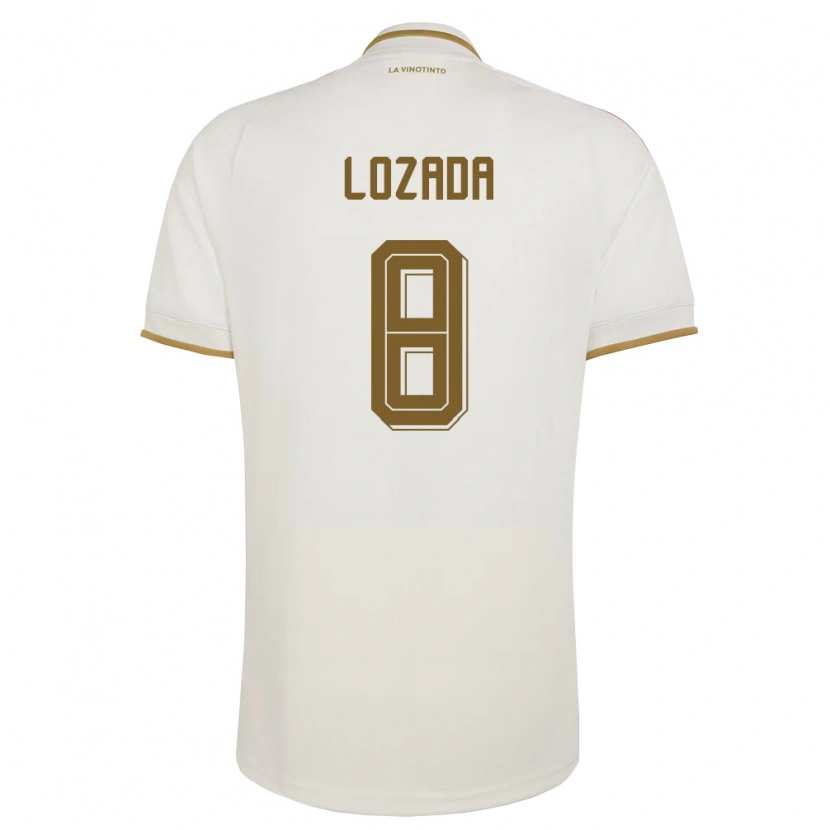 Danxen Niño Camiseta Venezuela Román Lozada #8 Marfil Amarillo 2ª Equipación 26-28 La Camisa