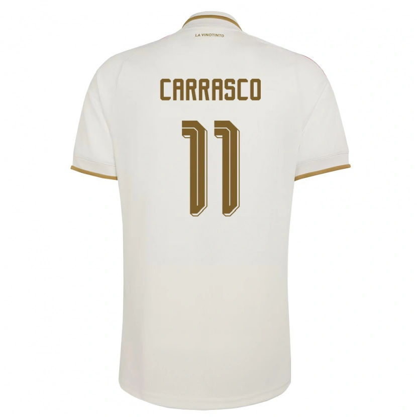 Danxen Niño Camiseta Venezuela Raiderlin Carrasco #11 Marfil Amarillo 2ª Equipación 26-28 La Camisa