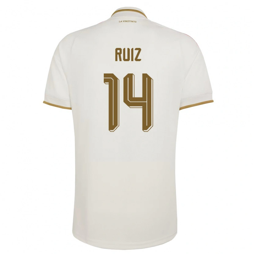 Danxen Niño Camiseta Venezuela Maicol Ruiz #14 Marfil Amarillo 2ª Equipación 26-28 La Camisa