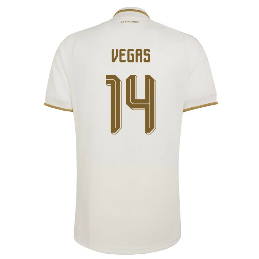 Danxen Niño Camiseta Venezuela Miguel Vegas #14 Marfil Amarillo 2ª Equipación 26-28 La Camisa