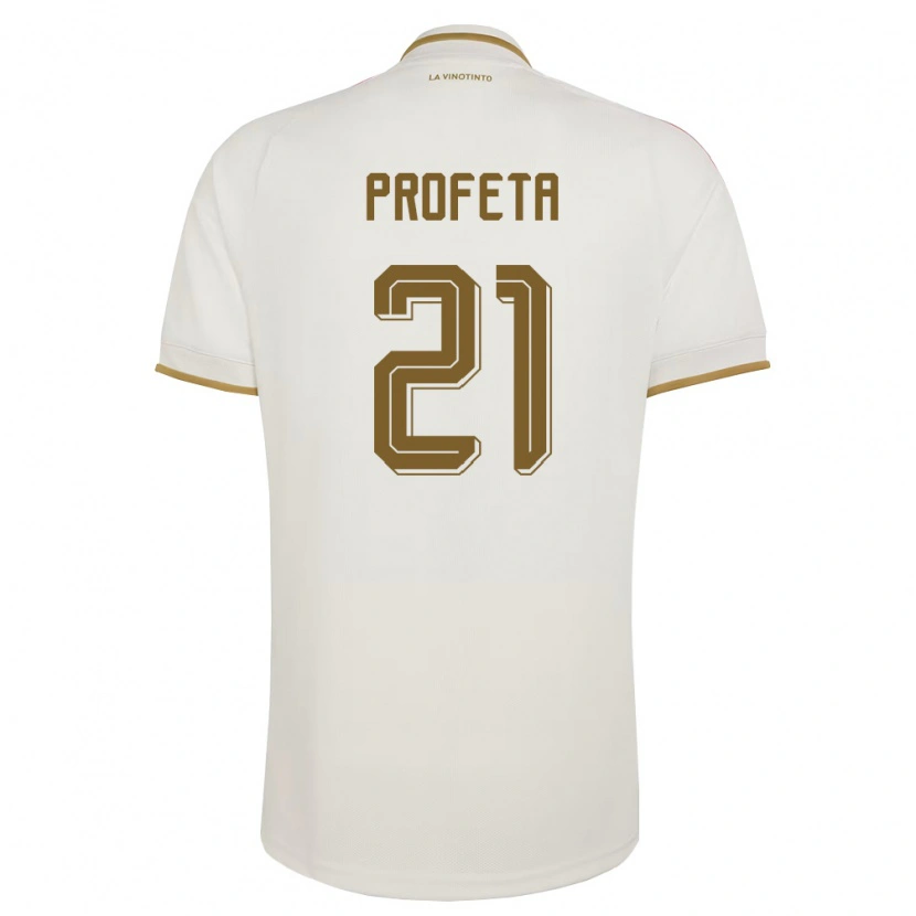 Danxen Niño Camiseta Venezuela Nicola Profeta #21 Marfil Amarillo 2ª Equipación 26-28 La Camisa