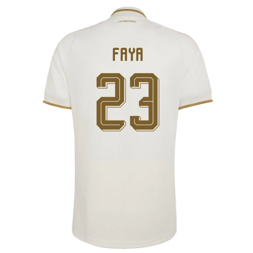 Danxen Niño Camiseta Venezuela Carlos Faya #23 Marfil Amarillo 2ª Equipación 26-28 La Camisa