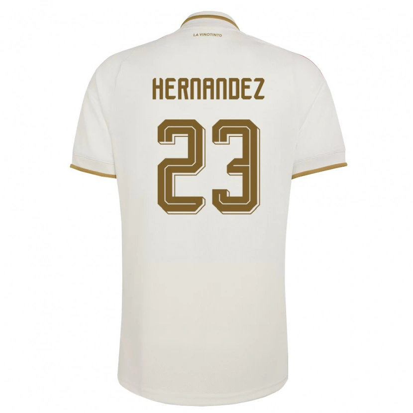 Danxen Niño Camiseta Venezuela Luifer Hernández #23 Marfil Amarillo 2ª Equipación 26-28 La Camisa