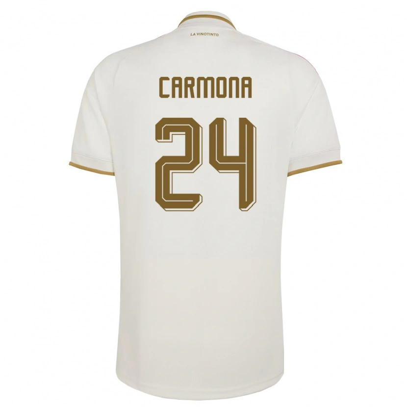 Danxen Niño Camiseta Venezuela Wikelman Carmona #24 Marfil Amarillo 2ª Equipación 26-28 La Camisa
