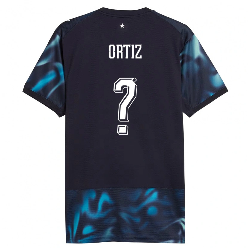Danxen Niño Camiseta Paraguay Rolando Ortíz #0 Marino Azul Cielo 2ª Equipación 26-28 La Camisa