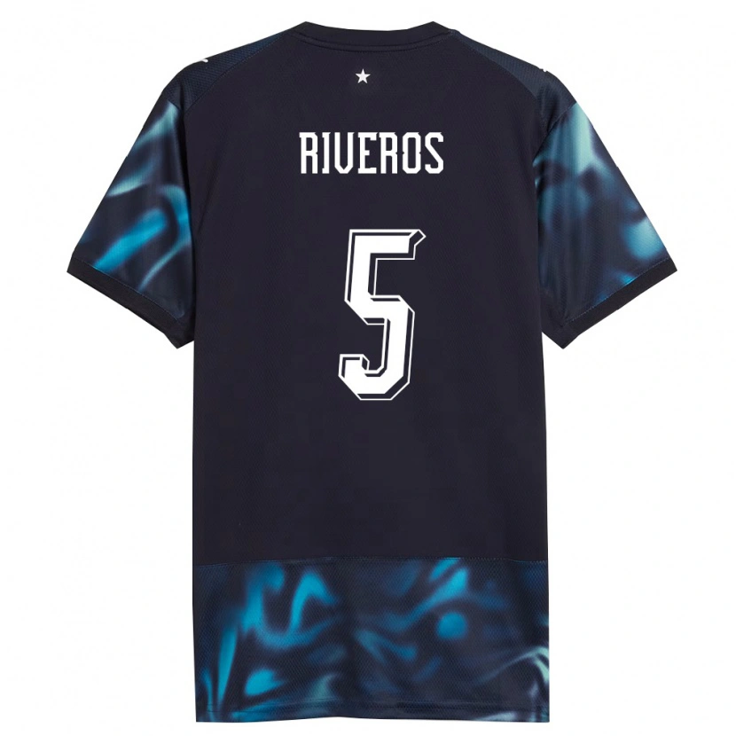 Danxen Niño Camiseta Paraguay Verónica Riveros #5 Marino Azul Cielo 2ª Equipación 26-28 La Camisa