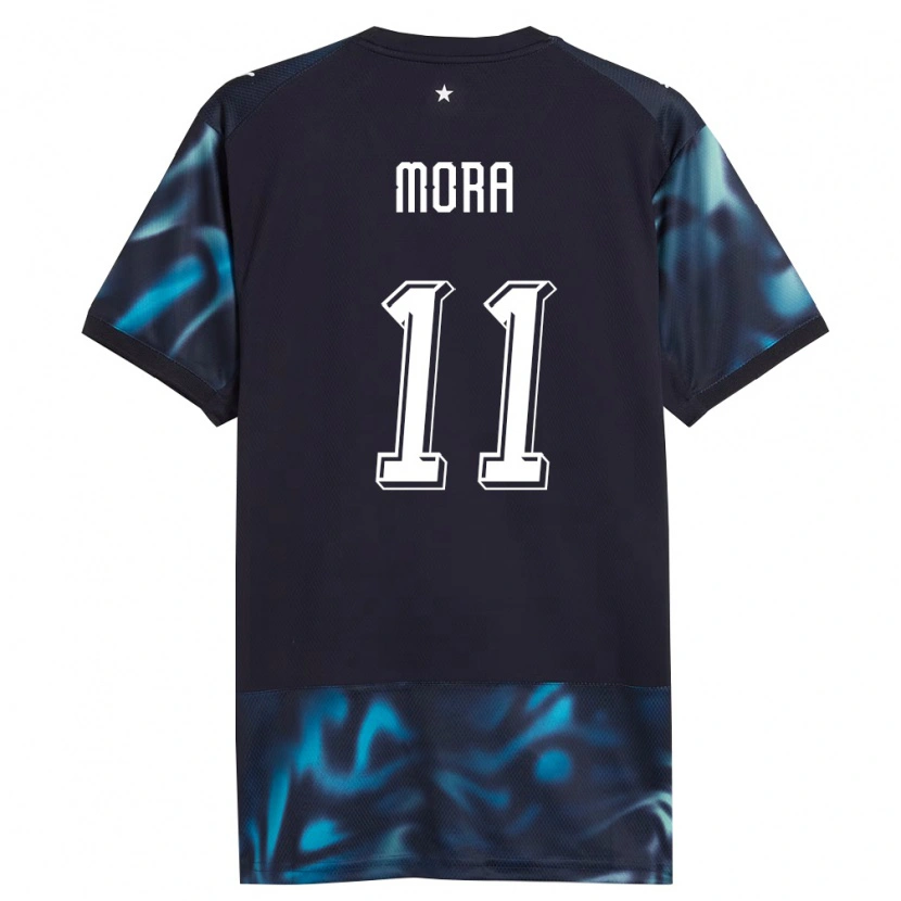 Danxen Niño Camiseta Paraguay Jorge Mora #11 Marino Azul Cielo 2ª Equipación 26-28 La Camisa
