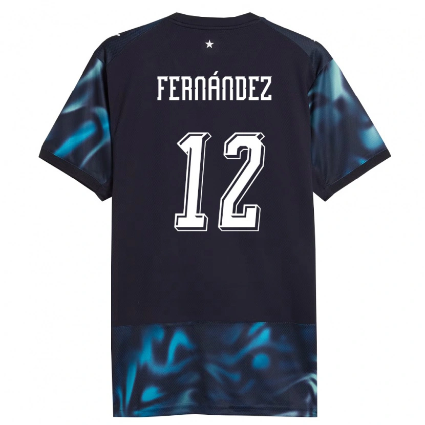 Danxen Niño Camiseta Paraguay Roberto Fernández #12 Marino Azul Cielo 2ª Equipación 26-28 La Camisa