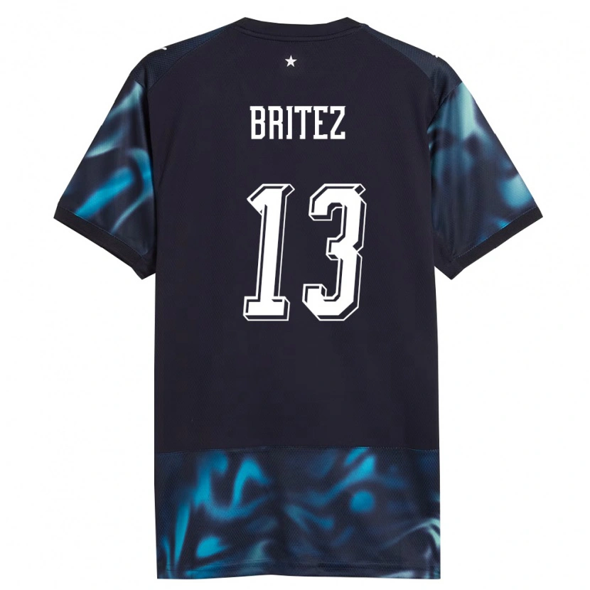 Danxen Niño Camiseta Paraguay Abel Brítez #13 Marino Azul Cielo 2ª Equipación 26-28 La Camisa