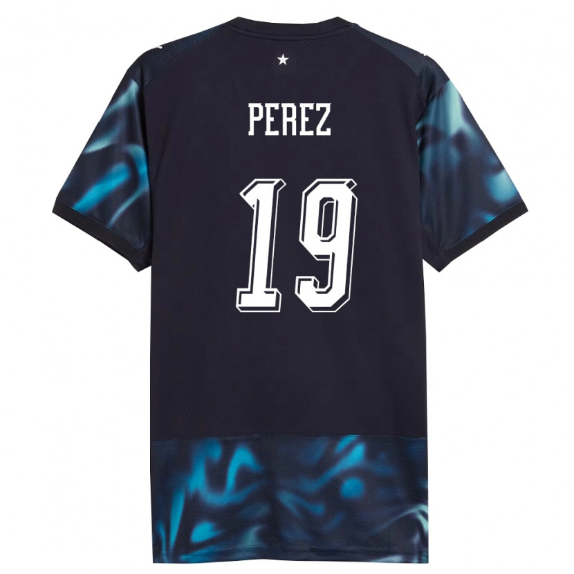 Danxen Niño Camiseta Paraguay Marcelo Pérez #19 Marino Azul Cielo 2ª Equipación 26-28 La Camisa