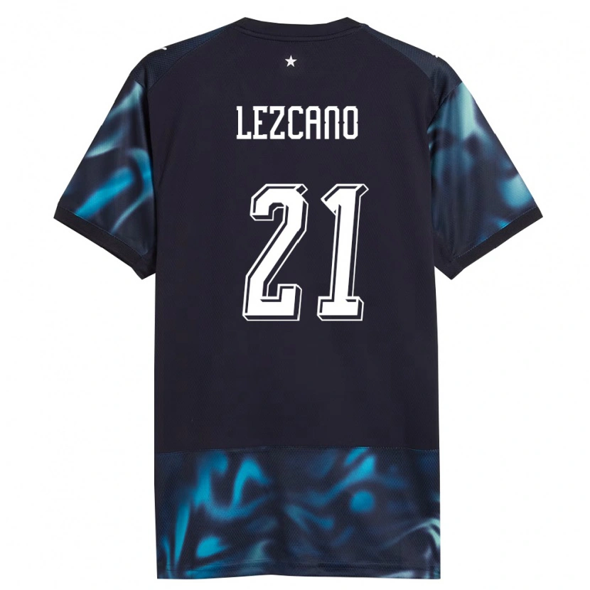 Danxen Niño Camiseta Paraguay Rubén Lezcano #21 Marino Azul Cielo 2ª Equipación 26-28 La Camisa