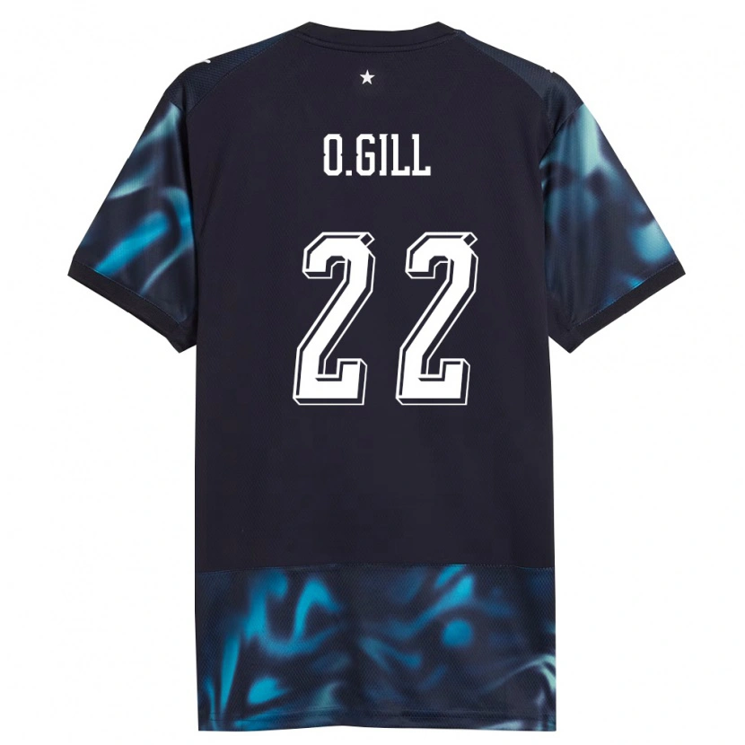 Danxen Niño Camiseta Paraguay Orlando Gill #22 Marino Azul Cielo 2ª Equipación 26-28 La Camisa