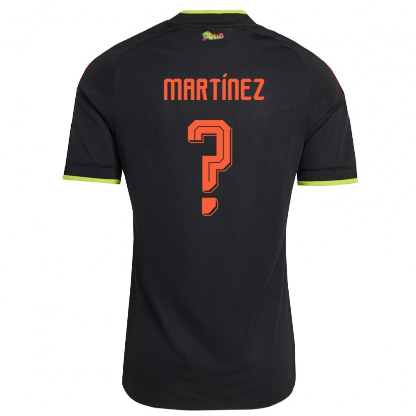 Danxen Niño Camiseta Perú Matías Martínez #0 Negro Amarillo Rosa 2ª Equipación 26-28 La Camisa