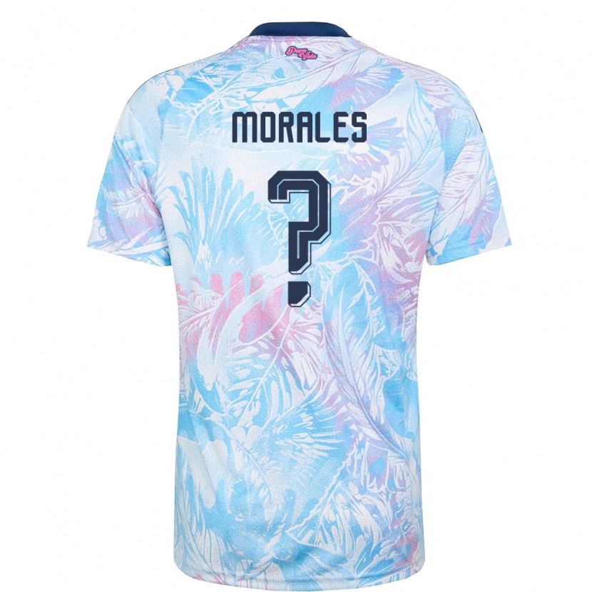 Danxen Niño Camiseta Costa Rica Bryan Morales #0 Azul Cielo Marino Rosa 2ª Equipación 26-28 La Camisa