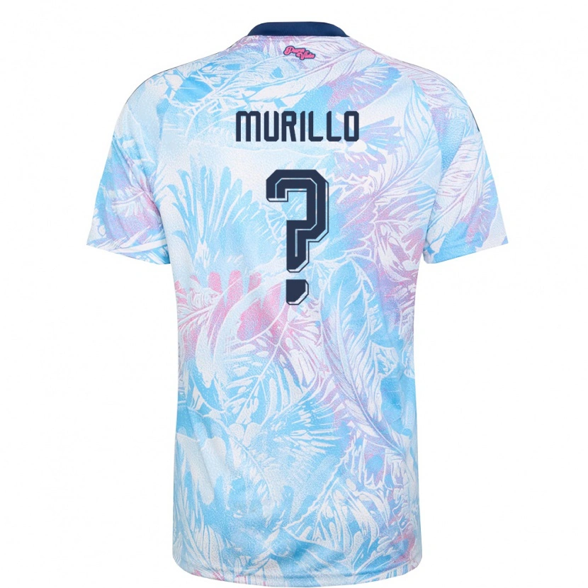 Danxen Niño Camiseta Costa Rica Isaac Murillo #0 Azul Cielo Marino Rosa 2ª Equipación 26-28 La Camisa