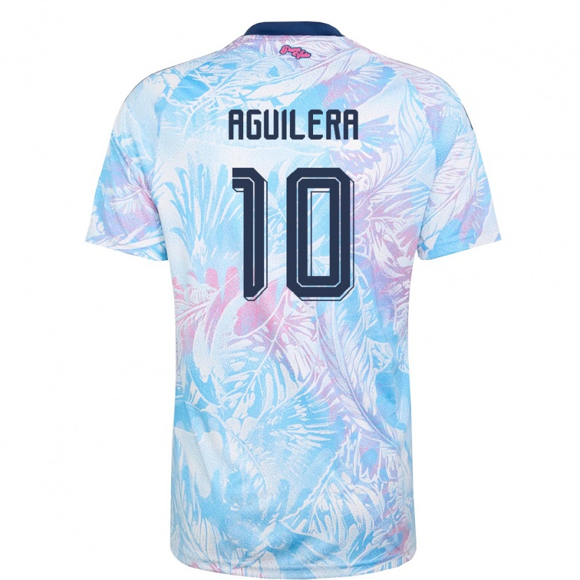 Danxen Niño Camiseta Costa Rica Brandon Aguilera #10 Azul Cielo Marino Rosa 2ª Equipación 26-28 La Camisa