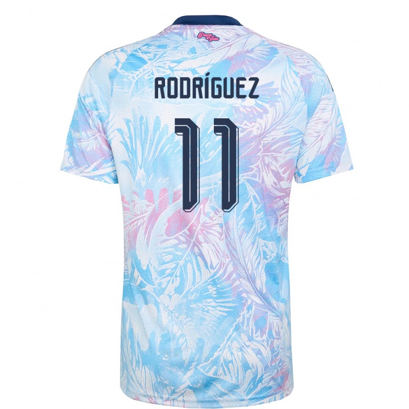 Danxen Niño Camiseta Costa Rica Raquel Rodriguez #11 Azul Cielo Marino Rosa 2ª Equipación 26-28 La Camisa