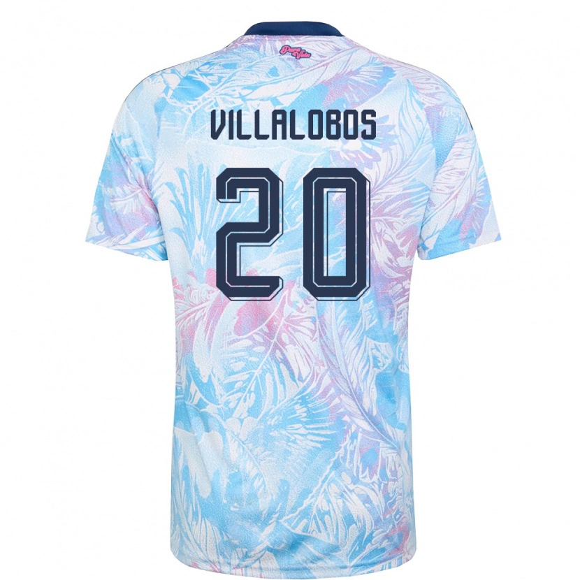 Danxen Niño Camiseta Costa Rica Fabiola Villalobos #20 Azul Cielo Marino Rosa 2ª Equipación 26-28 La Camisa